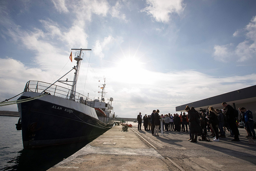German migrant rescue ship renamed after Syrian Kurdish toddler Alan Kurdi. (Photo: AFP/Jaime Reina)